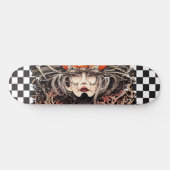 Geruit Retro Cool Girl Skateboard (Horizontaal)