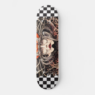 Geruit Retro Cool Girl Skateboard