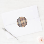 Geruit Ronde Sticker (Envelop)