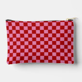 Geruit rood en heet roze etui (Achterkant)