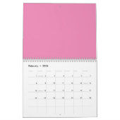 Geruit rood en heet roze kalender (Feb 2026)