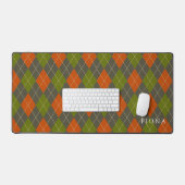 Geruit Rood Groen Gepersonaliseerd Bureaumat (Keyboard & Muis)