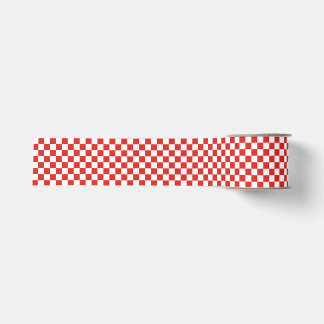 geruit rood wit grosgrain lint