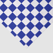 Geruit Royal Blue White Tissuepapier (Detail)