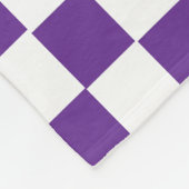 Geruit Royal Paarse en wit Fleece Deken (Hoek)