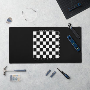 Geruit schaakbord aangepaste kleur bureau mat