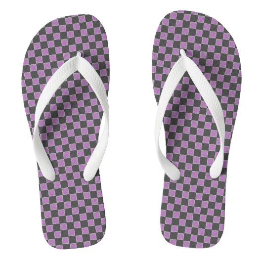 Geruit Teenslippers (Voetbed)