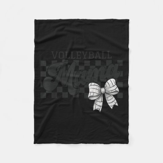 Geruit volleybal Mama Coquette Bow Volleybal Fleece Deken (Voorkant)