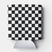 Geruit wit en zwart blikjeskoeler (Achterkant)