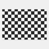 Geruit wit en zwart inpakpapier vel (Voorkant 3)