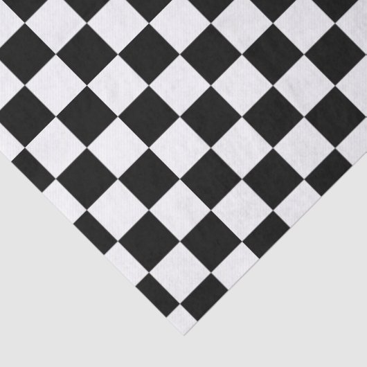 Geruit zwart wit tissuepapier (Detail)