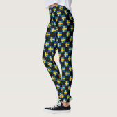 Geruit Zweeds vlagpatroon Leggings (Links)