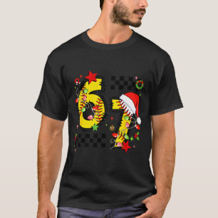 Geruite 67 Softbal Kerstman Hoed Kerstmis Zes Zeve T-shirt