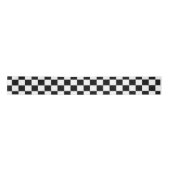 Geruite auto racing vlag patroon satijnen lint (Voorkant)