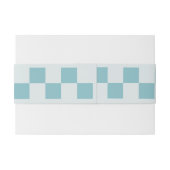 Geruite buikband voor huwelijksuitnodiging uitnodigingen wikkel (Achterkant Voorbeeld)