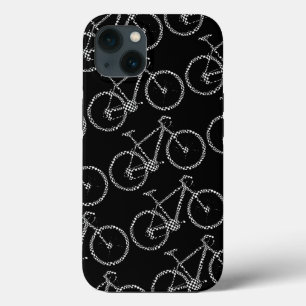 Geruite fiets zwart iPhone 13 hoesje
