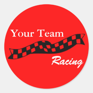 Geruite Flag Swoop Race Team Sticker