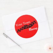 Geruite Flag Swoop Race Team Sticker (Envelop)