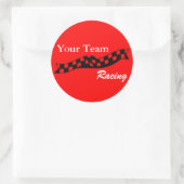 Geruite Flag Swoop Race Team Sticker (Tas)