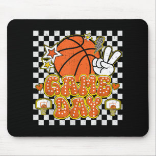 Geruite Game Day Schattigee Coquette Bow Basketbal Muismat