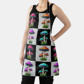 Geruite geometrische paddenstoel schort (Insitu)