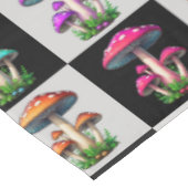 Geruite geometrische paddenstoel tafelkleed (Gekanteld)