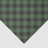 Geruite groene buffel Plaid Tissuepapier (Detail)