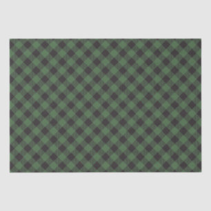 Geruite groene buffel Plaid Tissuepapier