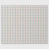 Geruite Kabouterpasen Cadeaupapier (Vlak)