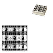 Geruite Kabouterpasen Rubberstempel (Gestempeld)