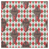 geruite kerst krampus stof (Swatch)
