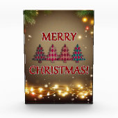 Geruite kerstbomen fotoblokken (Voorkant)