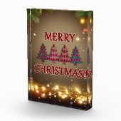 Geruite kerstbomen fotoblokken (Rechts)