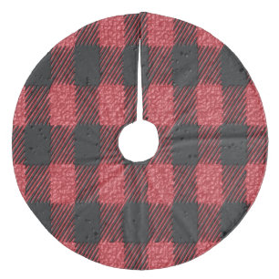 Geruite Kerstrok Fleece Kerstboom Rok