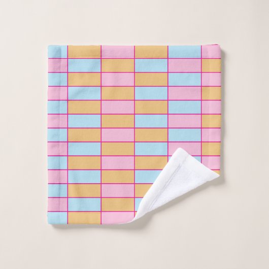 Geruite kleurrijke geruit bad handdoek (Wasdoekje)