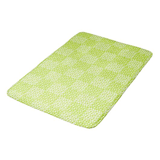 Geruite Liefde in Lime Groen en Wit Badmat (Gekanteld)