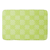 Geruite Liefde in Lime Groen en Wit Badmat (Voorkant)