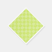 Geruite Liefde in Lime Groen en Wit Servet (Hoek)