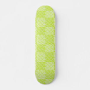Geruite Liefde in Lime Groen en Wit Skateboard