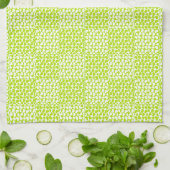 Geruite Liefde in Lime Groen en Wit Theedoek (Gevouwen)