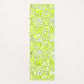 Geruite Liefde in Lime Groen en Wit Yogamat (Voorkant)