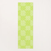 Geruite Liefde in Lime Groen en Wit Yogamat (Achterkant)