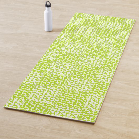 Geruite Liefde in Lime Groen en Wit Yogamat (In situ)