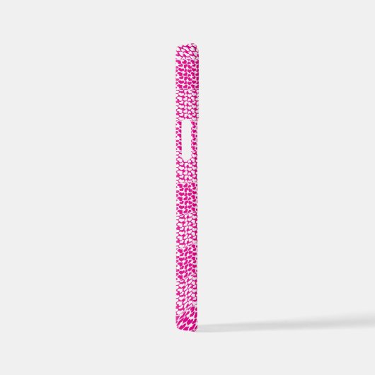 Geruite Liefde in Magenta en Wit iPhone Hoesje (Rechterkant)