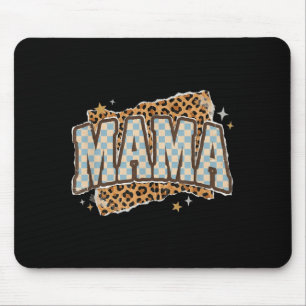 Geruite Mama Luipaard Moederdag Nieuwe Moeder Leve Muismat