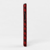 Geruite Monogram Kerst Rode Buffel Plaid Case-Mate iPhone Case (Achterkant/rechts)