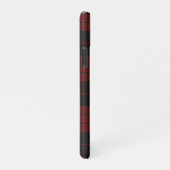 Geruite Monogram Kerst Rode Buffel Plaid iPhone Hoesje (Rechterkant)