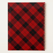 Geruite Monogram Kerst Rood Buffalo Plaid Planner (Achterkant)