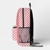 Geruite Monogram Witte en Roze Rugzak (Rechts)
