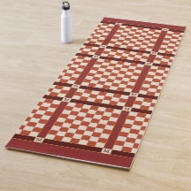 Geruite naam Initiaal Monogram Rust Sinaasappel